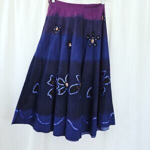 new! Chaudry Flared Cord Midi Skirt XS Fairy Whimsy Cottagecore witchy